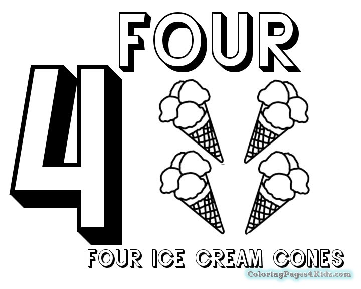 720x576 Number 4 Coloring Page Coloring Pages For Kids