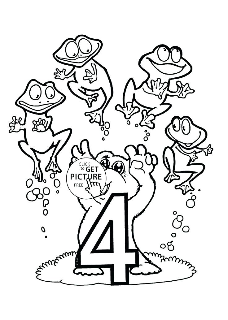 Number 4 Coloring Sheet For Toddlers Coloring Pages