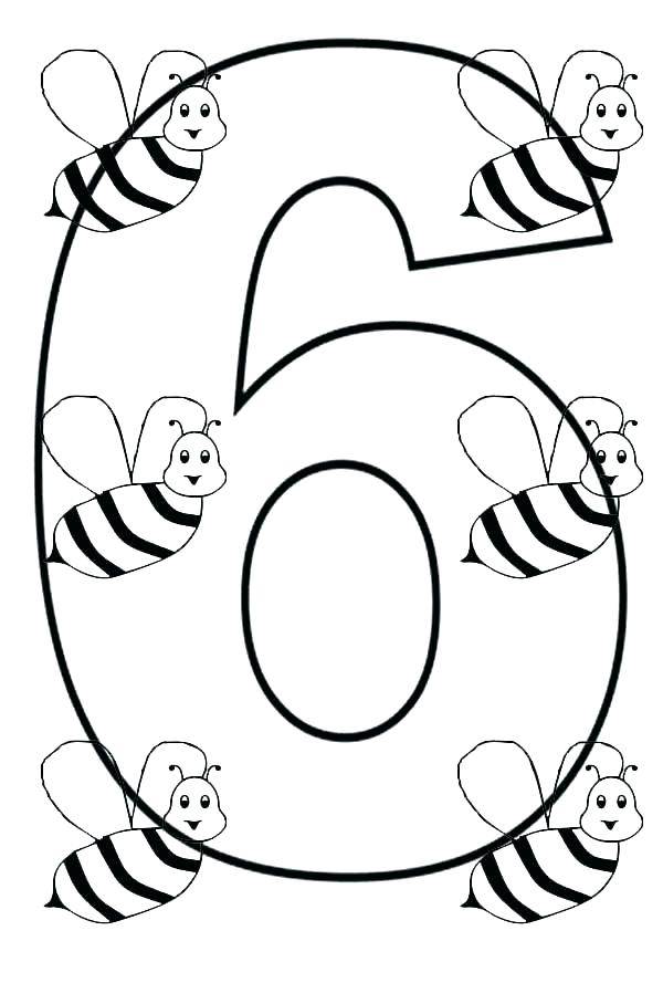Number 6 Coloring Page at GetColorings.com | Free printable colorings ...