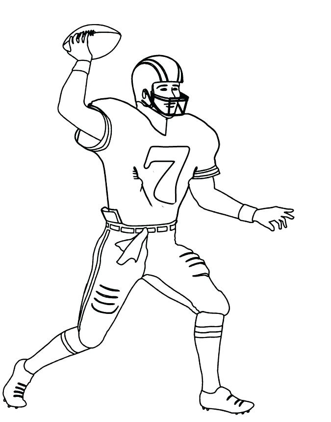 Simple Football Player Coloring Pages Running Page Free Printable 675x859 Simple Football Player Coloring Pages Running Page Free Printable