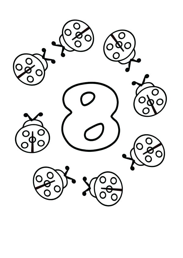 600x848 Number 8 Coloring Page Number 8 Coloring Page Number Coloring