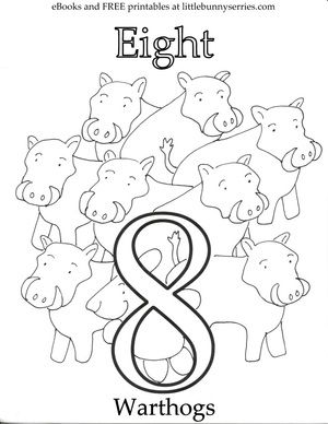 300x388 Number 8 Coloring Page Pdf Printables For Preschool