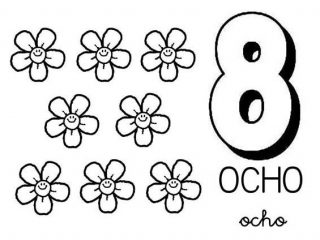 320x240 Number 8 Coloring Pages Learn Number 8 With Eight Flower Coloring