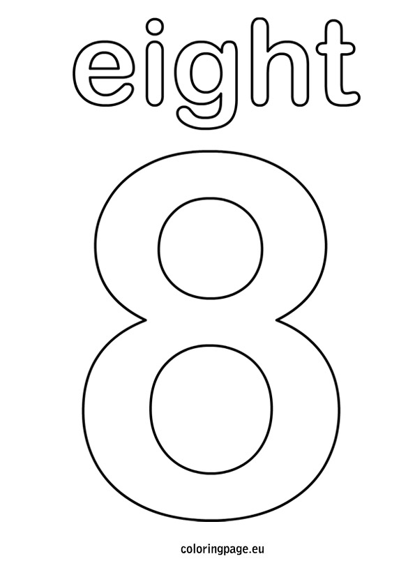 595x804 Number 8 Coloring Page