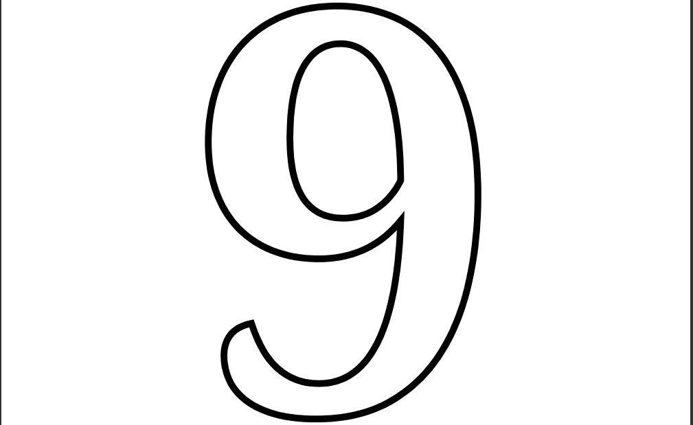 1009x619 Images Of Number 9 Printable Number 9 Coloring Page Numbers