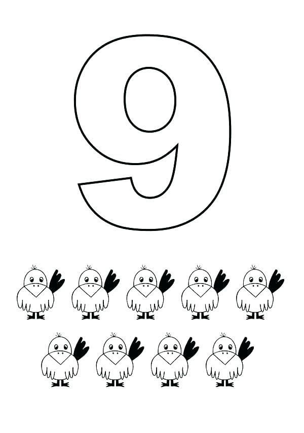 Number 9 Coloring Page at GetColorings.com | Free printable colorings ...