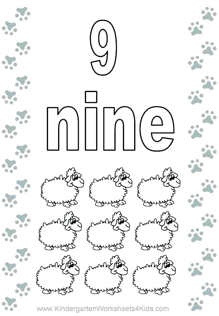 720x1040 Coloring Pages Numbers Number 9 Coloring Page Number 4 Coloring
