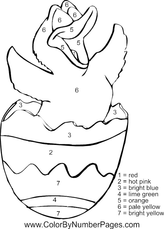 574x801 Easter Colour By Number Coloring Pages