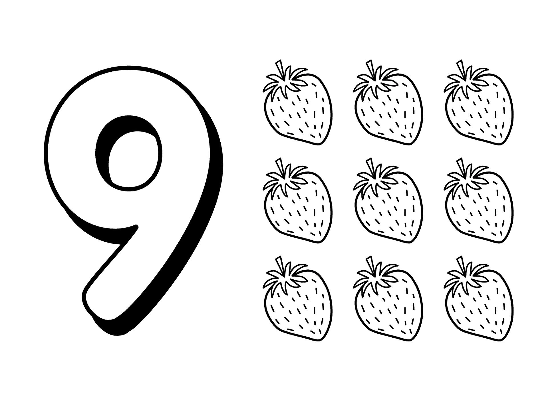 1962x1400 Numbers Coloring Pages Inspirational Number 9 Worksheets To Print