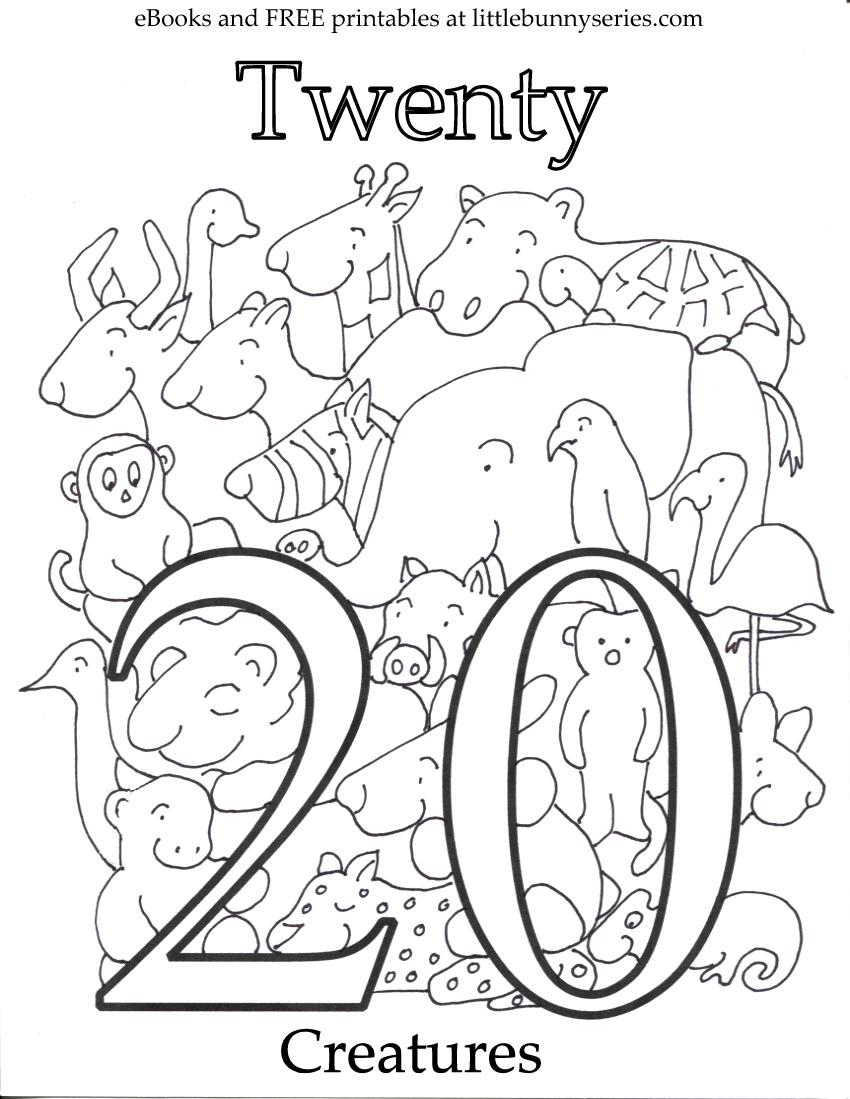 850x1099 Revealing Number Coloring Pages 1 20 Pdf Little Bunny Series