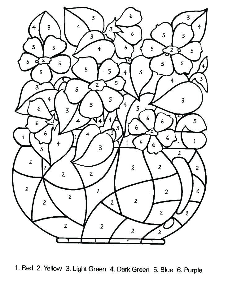 736x920 Number Coloring Pages For Kindergarten