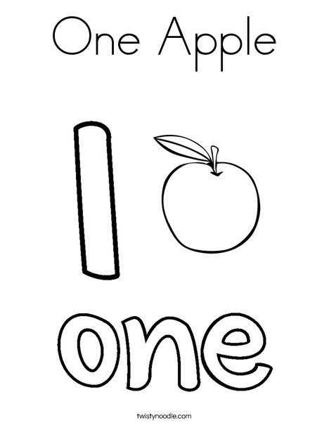 One Apple Coloring Page 468x605 One Apple Coloring Page