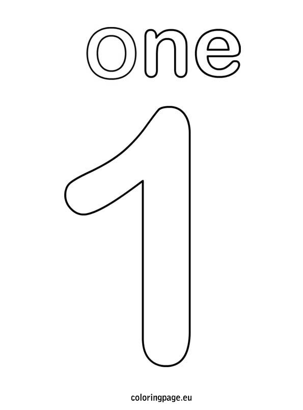 Number One Coloring Page at GetColorings.com | Free printable colorings ...