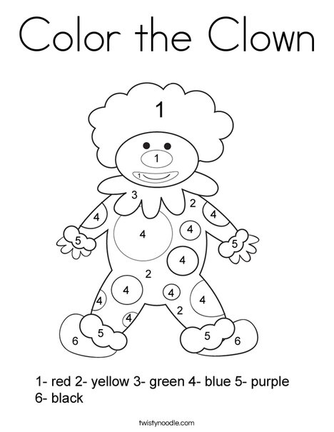 Color The Clown Coloring Page 468x605 Color The Clown Coloring Page