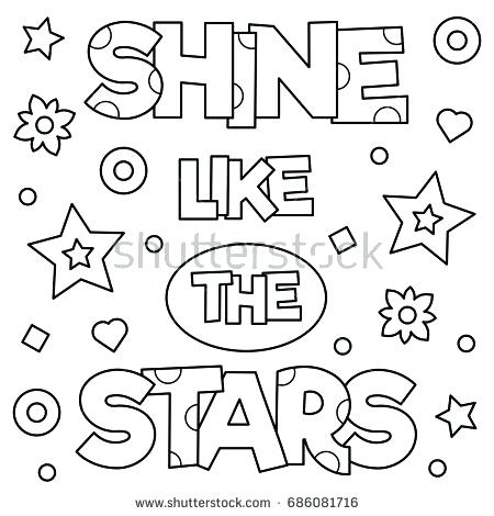 Stars Coloring Page Shine Like The Stars Coloring Page Vector 450x470 Stars Coloring Page Shine Like The Stars Coloring Page Vector