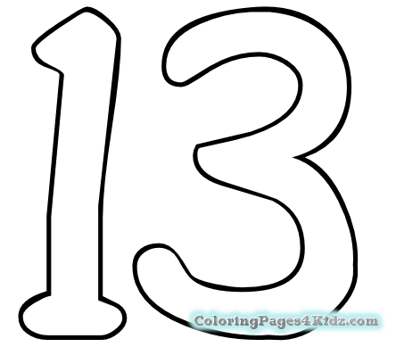 Number 13 Coloring Page Pdf Coloring Pages For Kids 444x389 Number 13 Coloring Page Pdf Coloring Pages For Kids