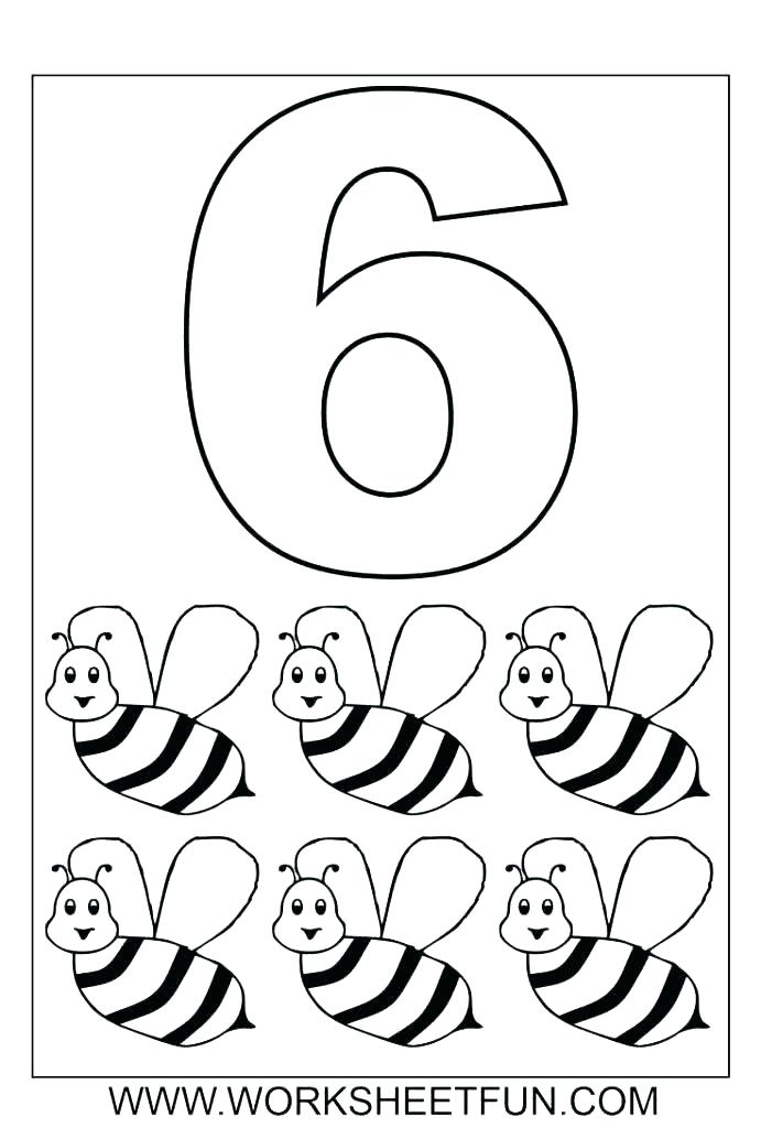 691x1024 Number Coloring Pages 1 100 Coloring Page Numbers Number 6