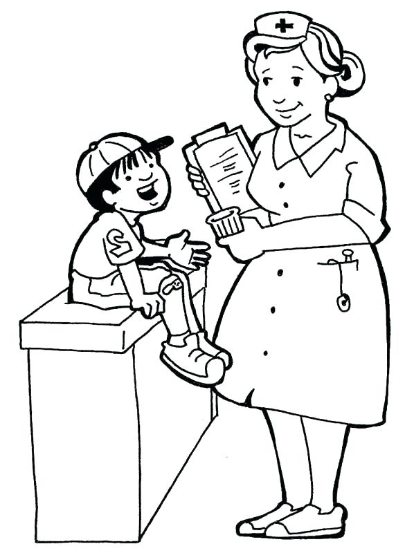 585x800 Incredible Decoration Nurse Coloring Pages Unique And Nurses