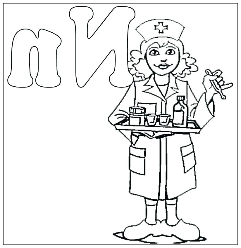 824x850 Nurse Coloring Pages