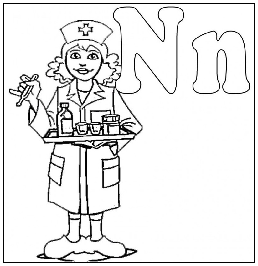 Nurse Coloring Pages 824x850 Nurse Coloring Pages