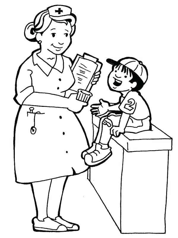 Nurse Coloring Page 600x800 Nurse Coloring Page