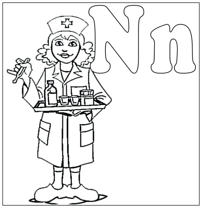 Nurse Coloring Pages Letter N Represent Nurse Coloring Page Nurse 824x850 Nurse Coloring Pages Letter N Represent Nurse Coloring Page Nurse