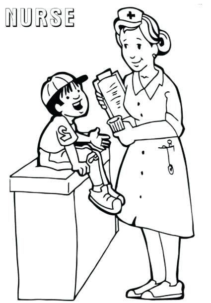 Nurse Coloring Page 425x611 Nurse Coloring Page