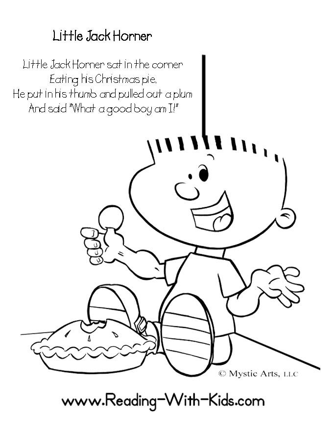 684x885 Little Jack Horner Coloring Page Poems Amp Rhymes