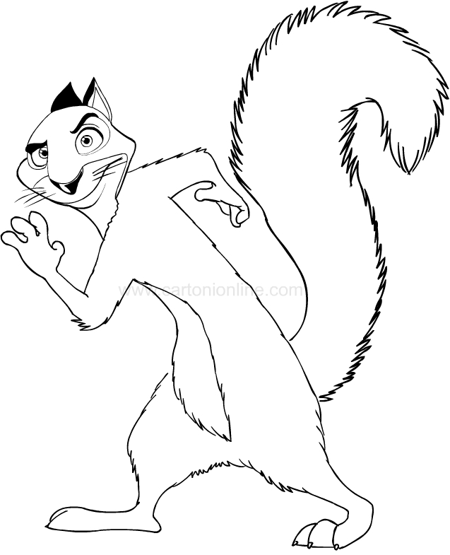 637x785 Drawing Surly Of Nut Job Coloring Page