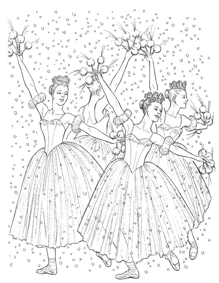 736x952 Christmas Ballerina Coloring Pages