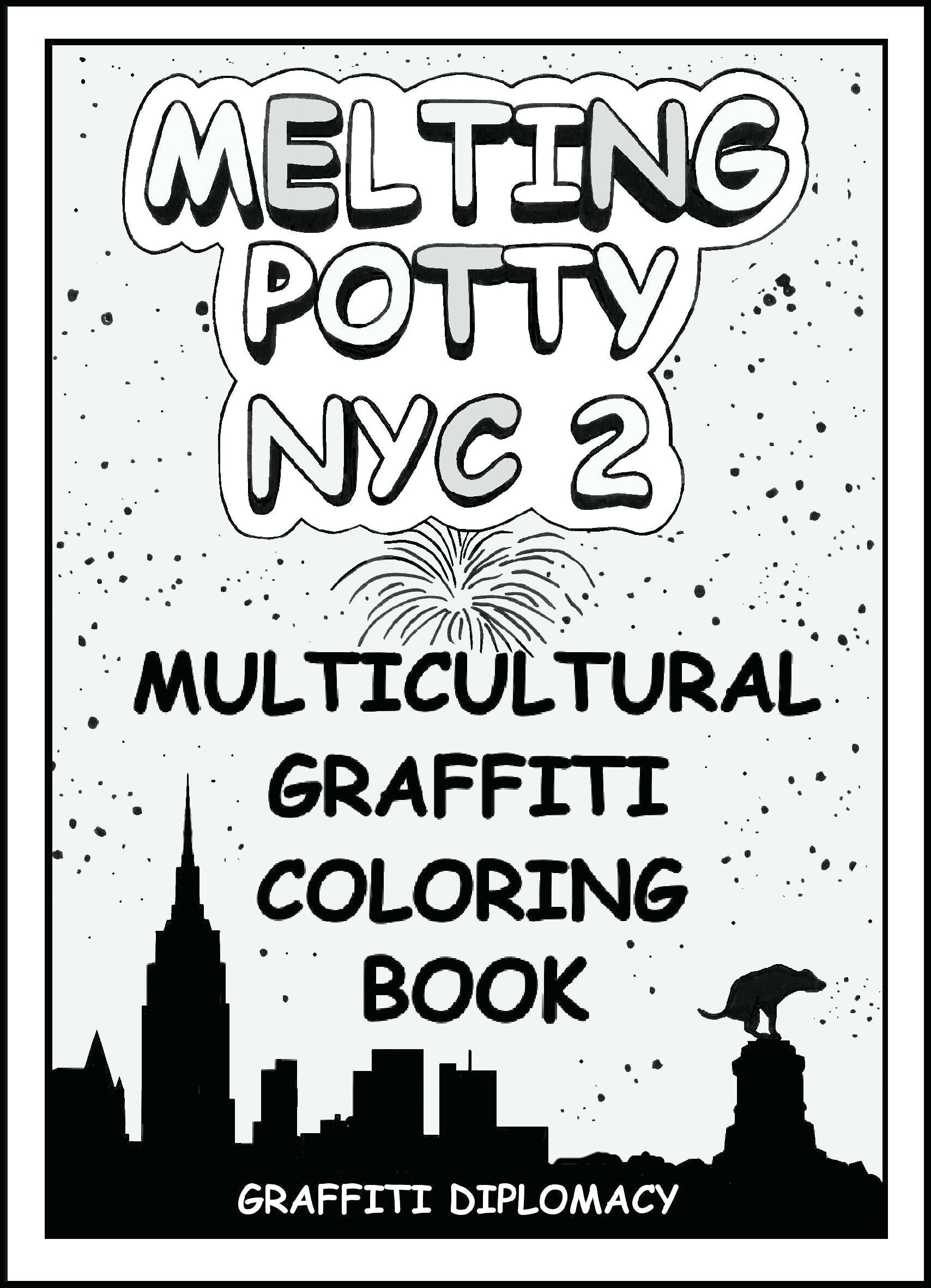 1708x2362 Coloring Page New York Pages Multicultural Graffiti