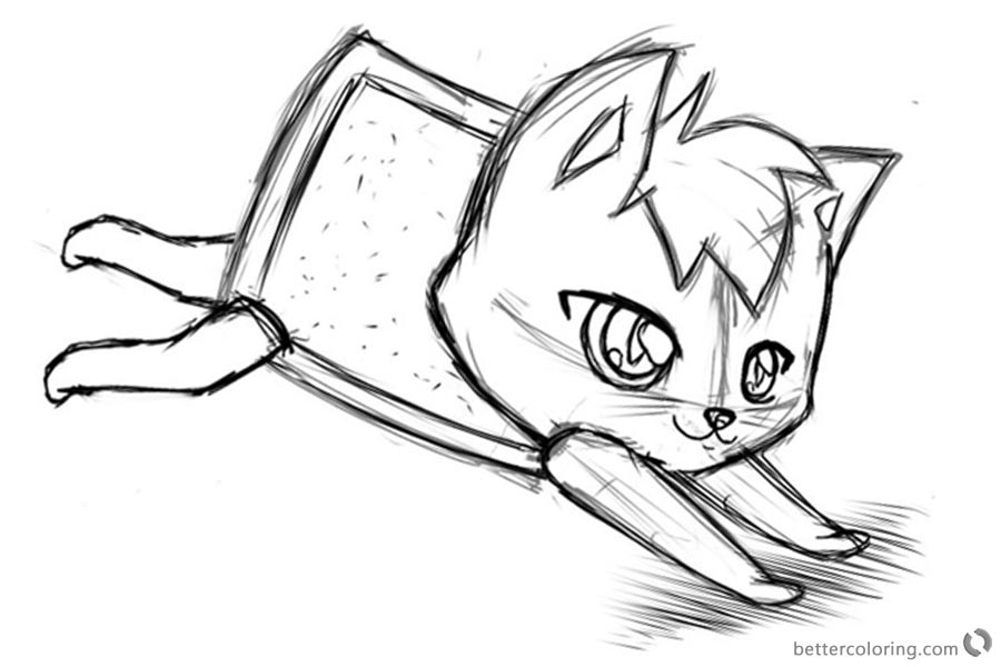 Nyan Cat Coloring Pages Sketch By Alinacat923 900x600 Nyan Cat Coloring Pages Sketch By Alinacat923