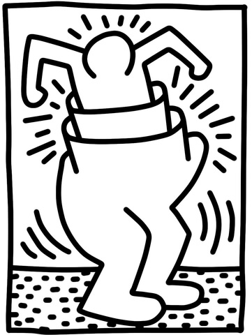 Pop Shop Figure By Keith Haring Coloring Page Art Famous 361x480 Pop Shop Figure By Keith Haring Coloring Page Art Famous