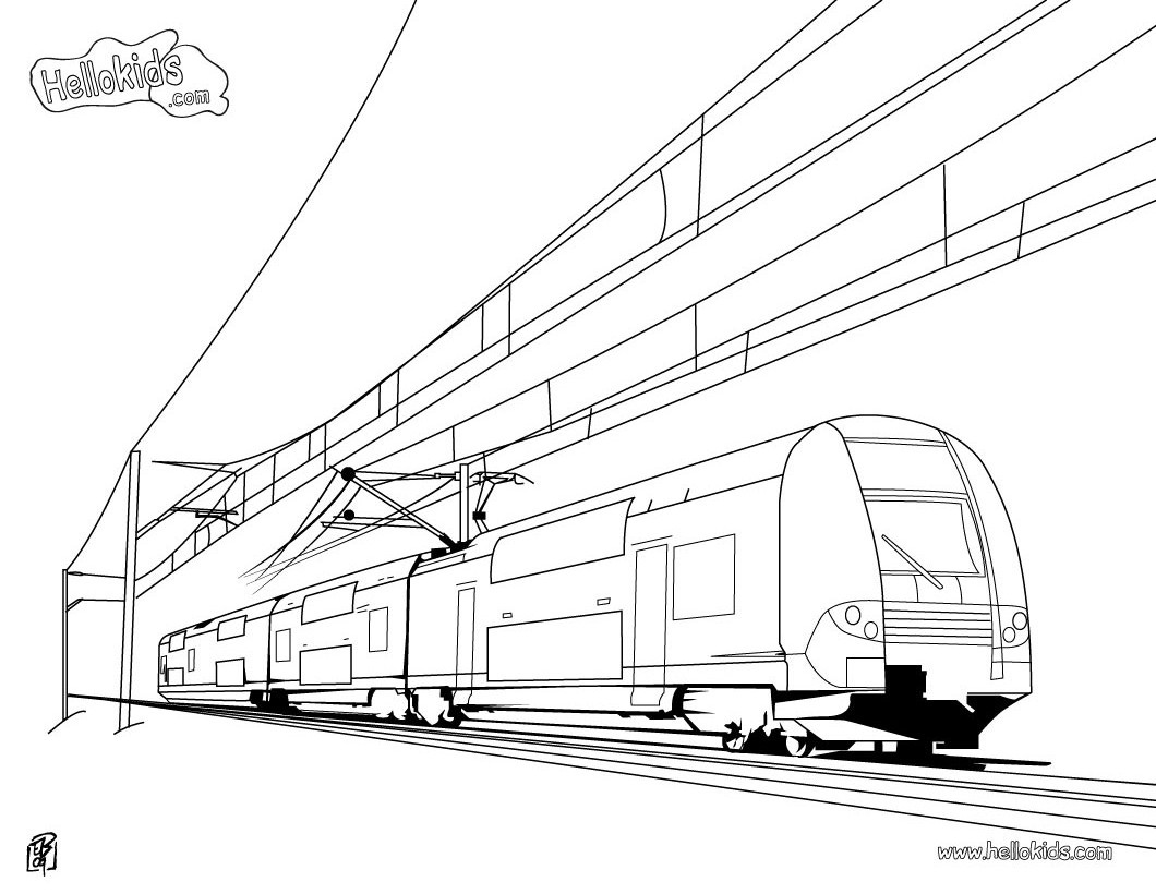 Train Subway And Railway Coloring Page 1060x820 Train Subway And Railway Coloring Page