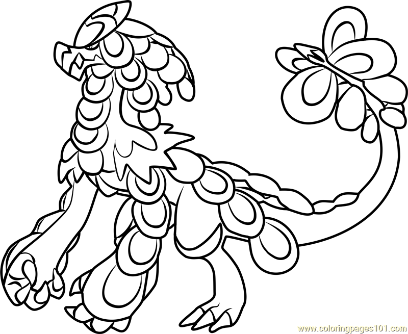 800x655 Kommo O Pokemon Sun And Moon Coloring Page