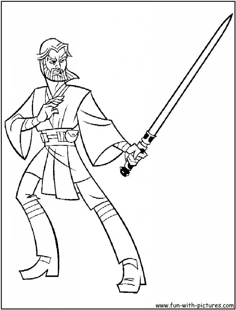780x1024 Obi Wan Kenobi Coloring Pages