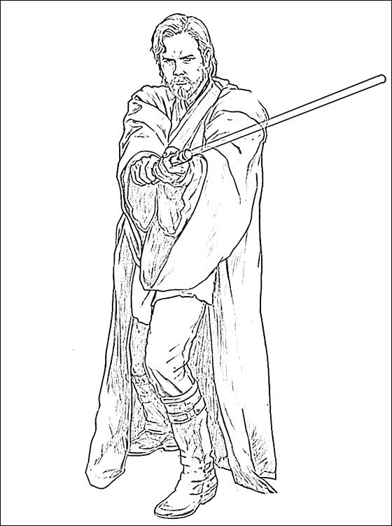 560x750 Obi Wan Kenobi Coloring Pages 9jpg 560a750 Lineart Star Wars
