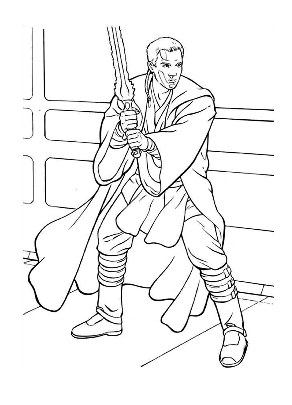 Obi Wan Kenobi Coloring Page at GetColorings.com | Free printable ...