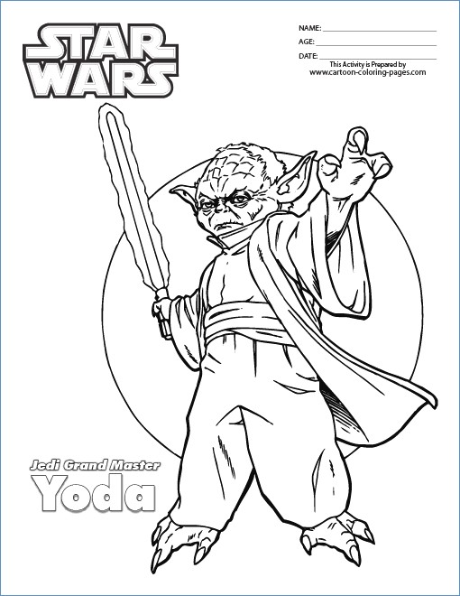 510x660 Obi Wan Kenobi Spaceship Star Wars Coloring Pages
