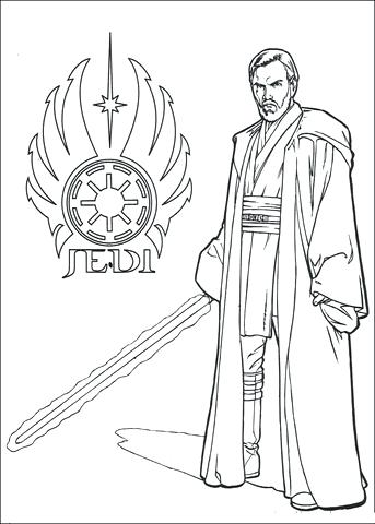 Obi Wan Kenobi Coloring Page at GetColorings.com | Free printable ...