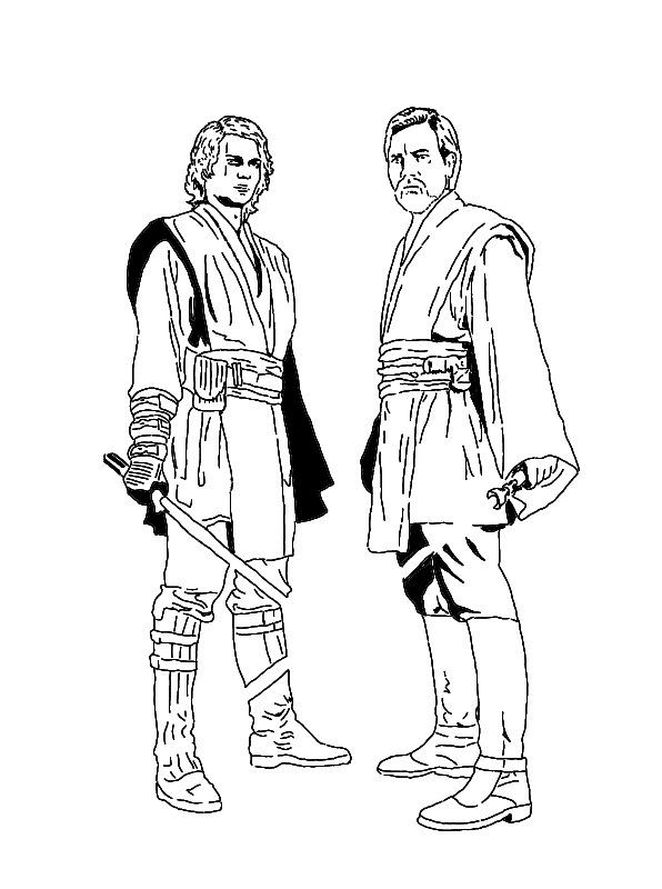 596x800 Obi Wan Kenobi Coloring Pages 6.jpg Lineart Star Wars