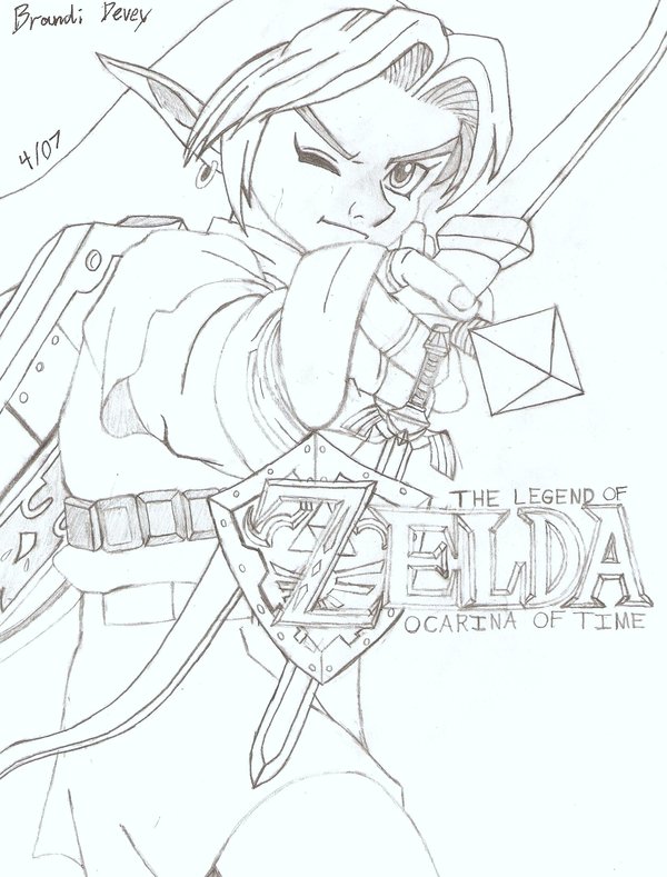 600x789 Zelda Ocarina Of Time By Bluepelt