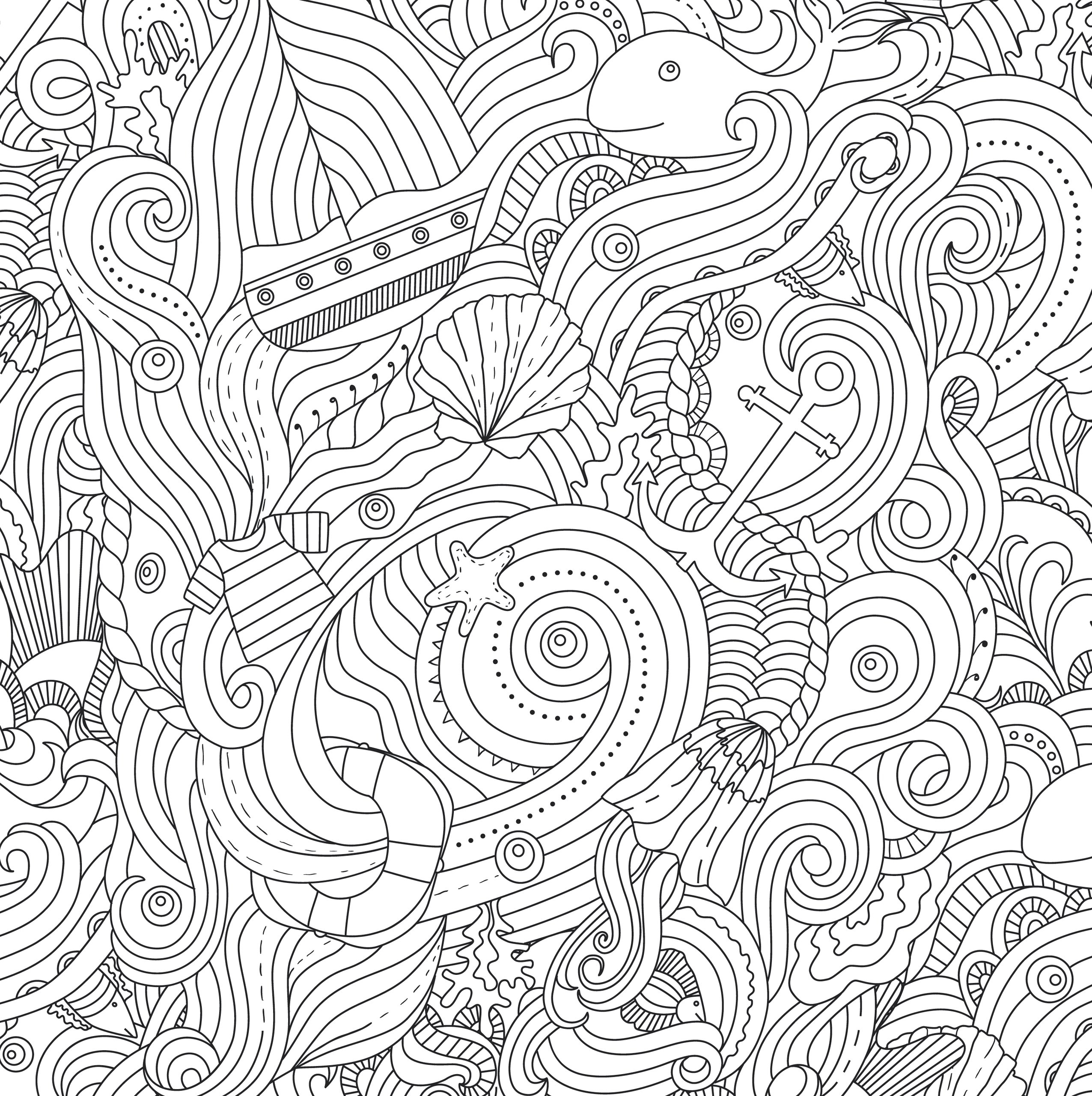 2551x2560 Best Of Adult Coloring Pages Of The Ocean Collection Printable