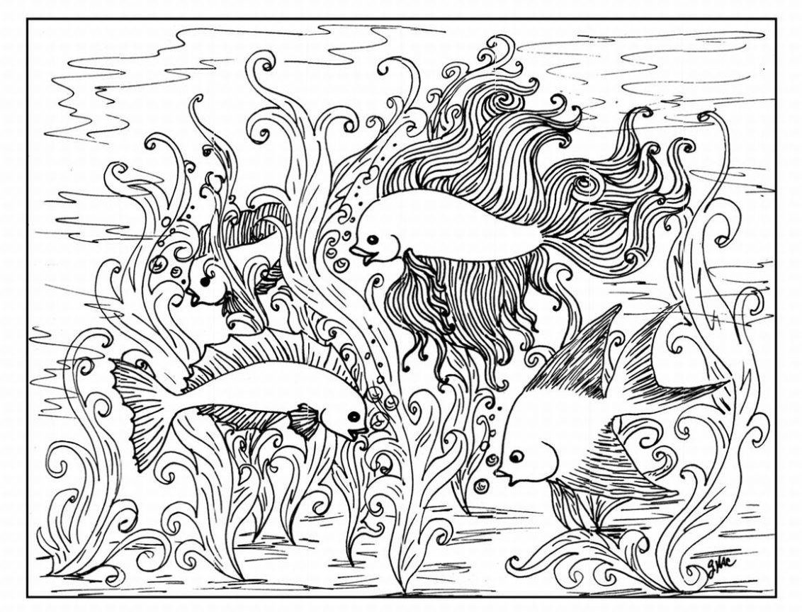 1132x864 Innovative Sea Animals Coloring Pages Free Printable Ocean General