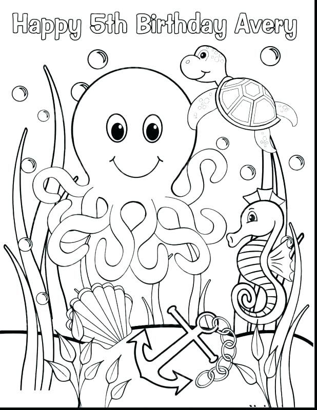 618x800 Underwater Animals Coloring Pages Professional