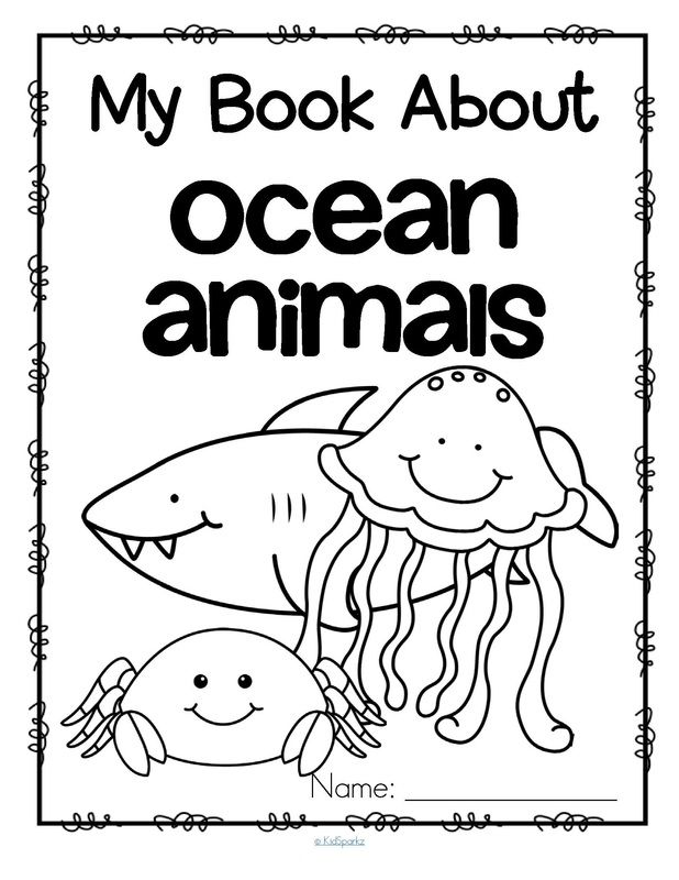 Set Of 12 Activity Pages About Ocean Animals. Jellyfish, Octopus 618x800 Set Of 12 Activity Pages About Ocean Animals. Jellyfish, Octopus