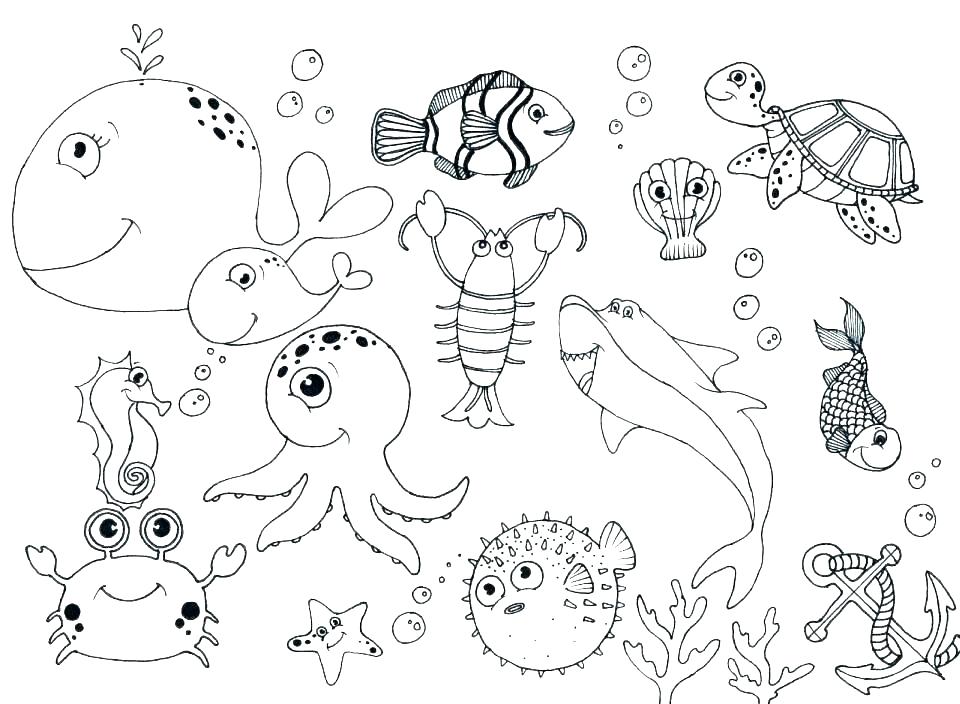 960x704 Ocean Scene Coloring Pages Ocean Coloring Page Coloring Pages Sea