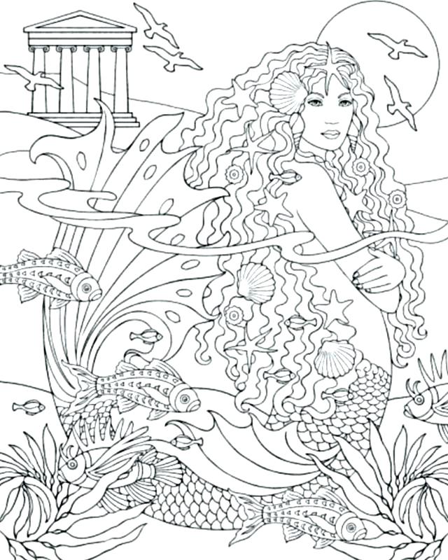 640x800 Ocean Animals Coloring Pages For Adults Ocean World Octopus 3