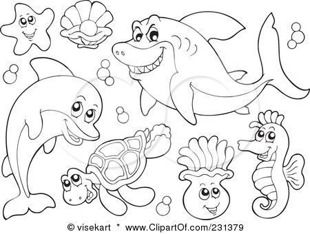450x340 Coloring Pages Ocean Creatures