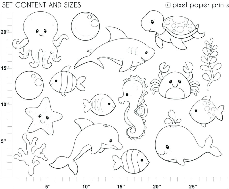 Ocean Creatures Coloring Pages Sea Animals Coloring Pages To Print 945x779 Ocean Creatures Coloring Pages Sea Animals Coloring Pages To Print